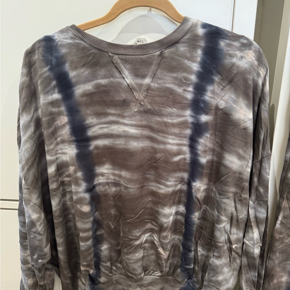 Young Fabulous & Broke Tie-Dye Sweatshirt - Gray and Blue